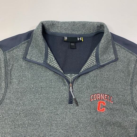 Under Armour Sweatshirt Mens S Small Fleece Cornell University Big Red 1/4 Zip - Picture 4 of 14
